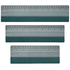 EHDIS front view of three squeegees showing sizes and durable build, speeds large installs