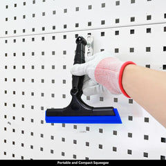 EHDIS squeegee in use on car windshield delivering streak-free drying benefit