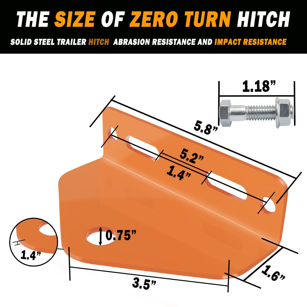 EilxMag hitch mounted on a zero-turn mower demonstrating quick hookup