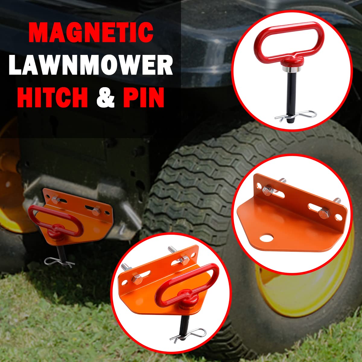 EilxMag magnetic pin with R-clip and bolts ready for easy installation
