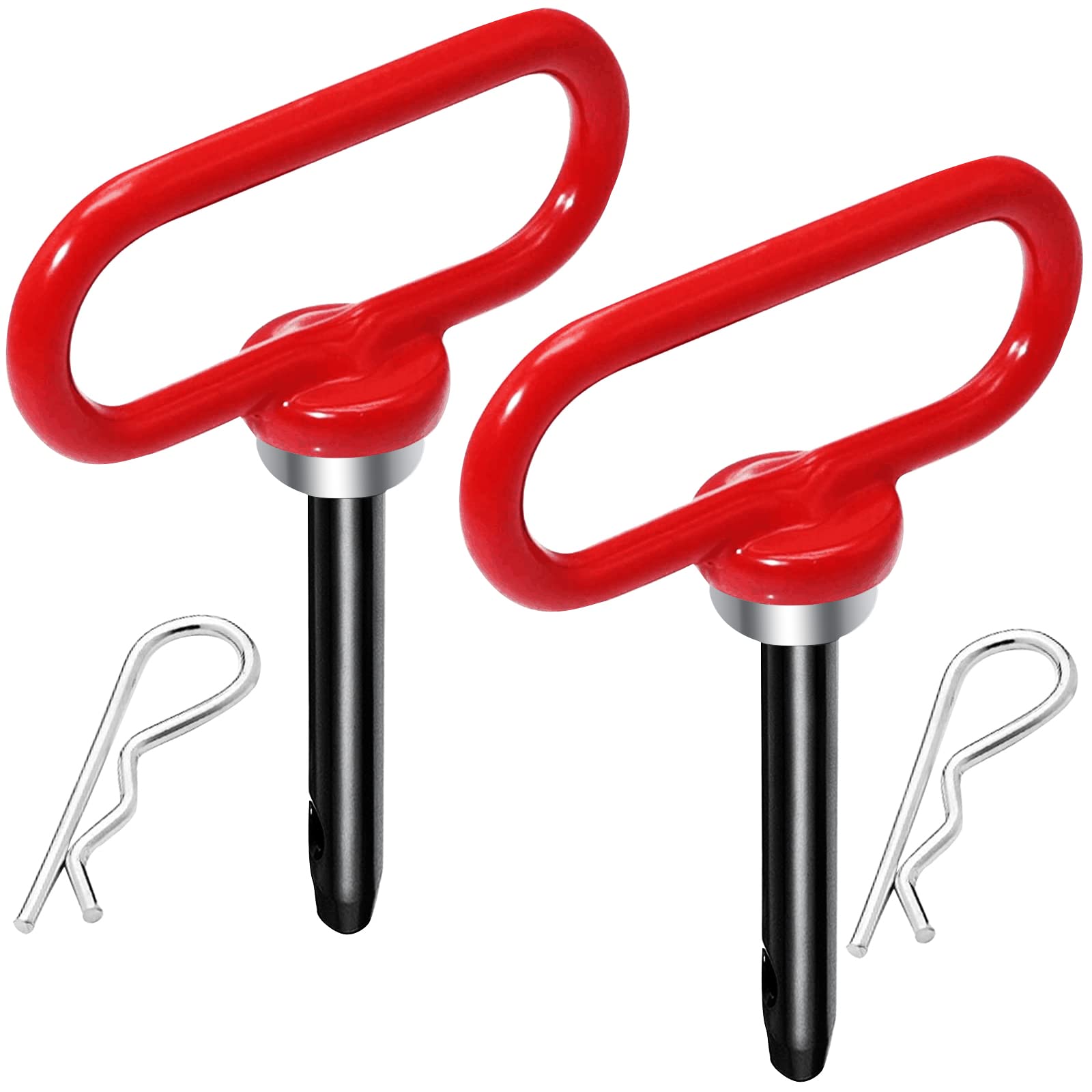 EilxMag two pins side-by-side to show size and scale for purchase clarity