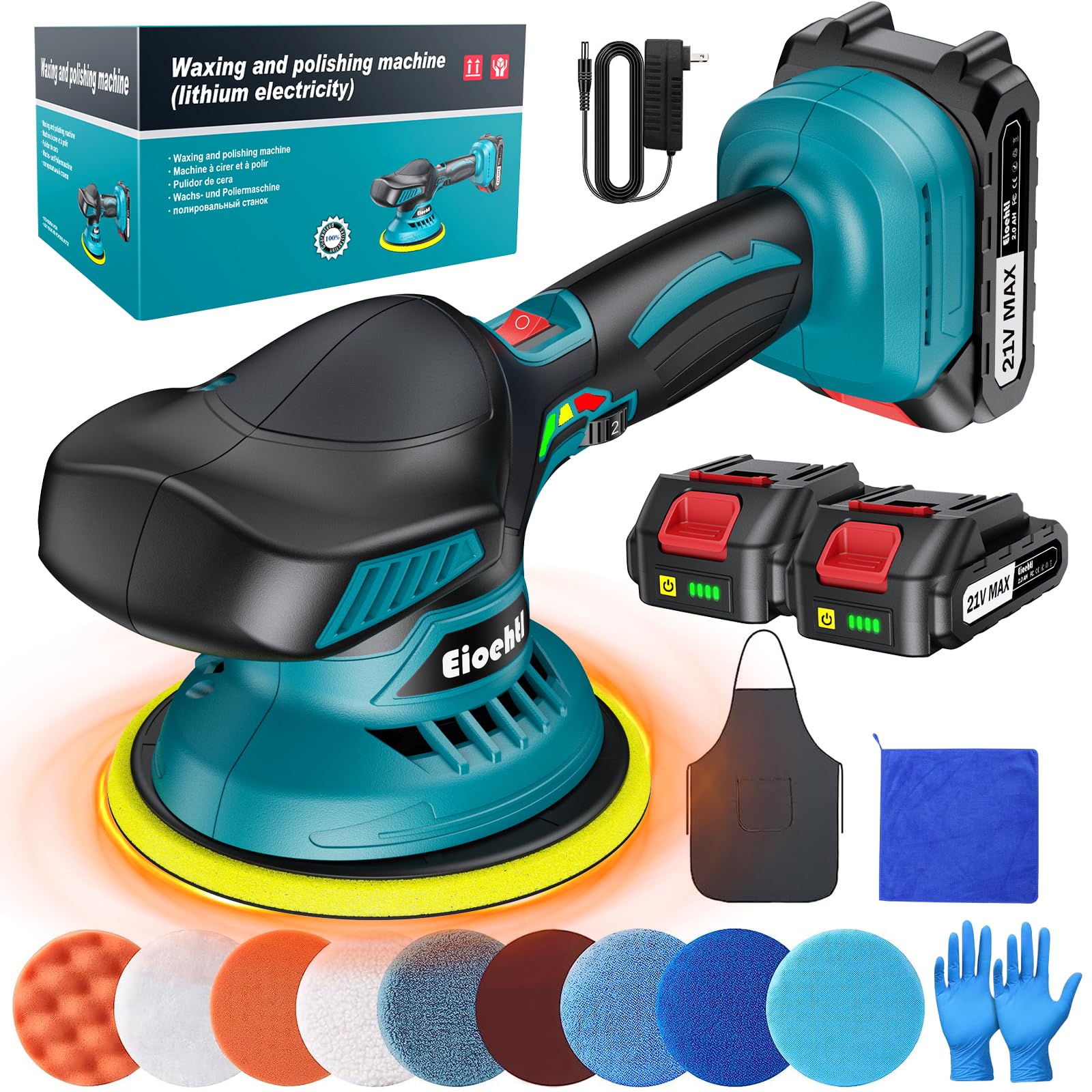 Eioehtl lifestyle image in garage showing cordless convenience and professional results