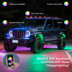 EJ's SUPER CAR installed underglow on truck at night enhancing visibility