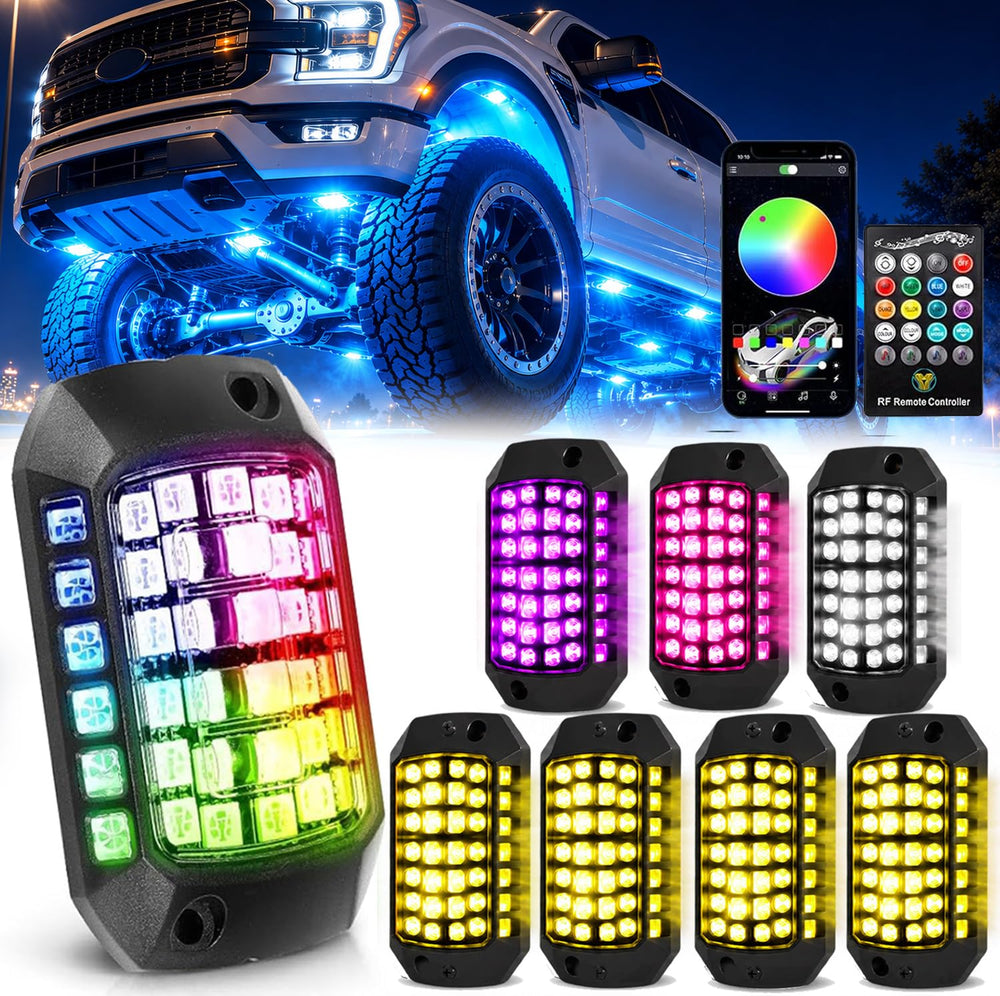 EJ's SUPER CAR lifestyle scene at campsite showing ambient off-road lighting
