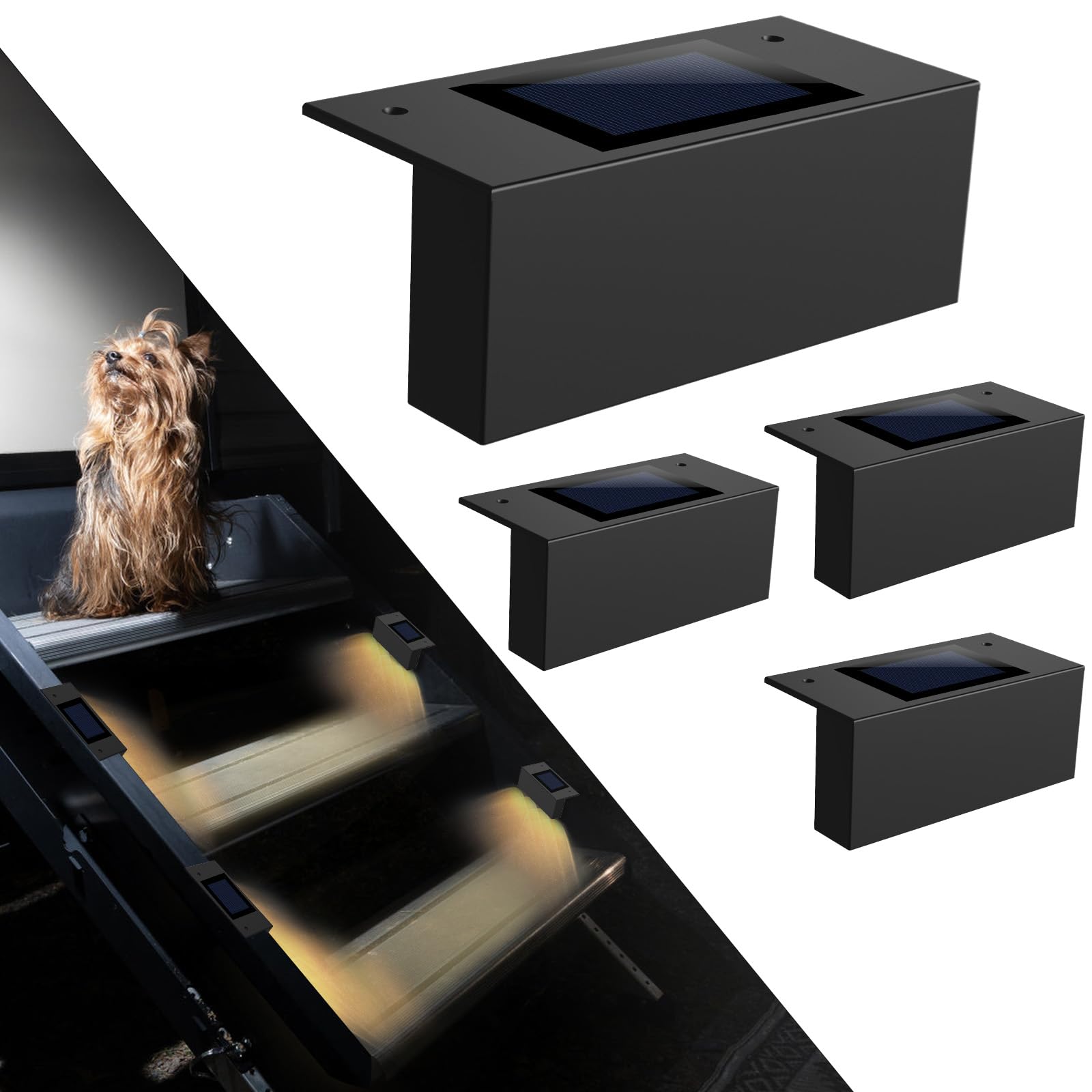 EJYTRVT front packaging showing four solar LED strips and benefits
