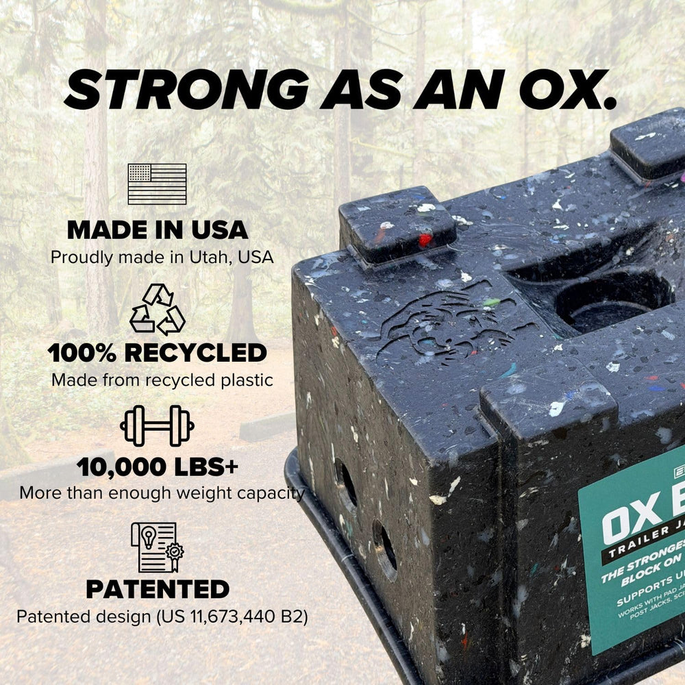 EKON OX BLOX close-up of textured top surface for secure jack grip