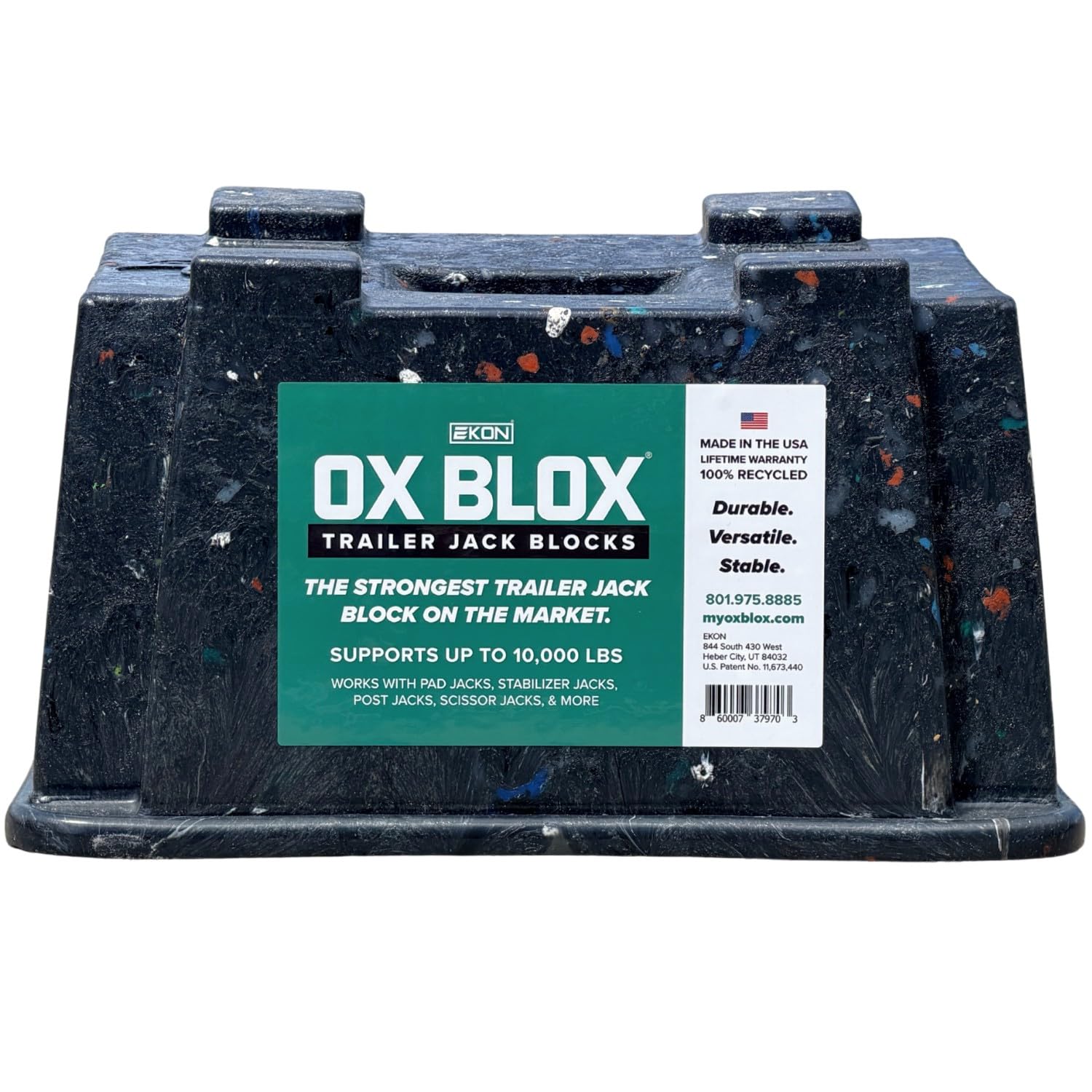 EKON OX BLOX front angle showing robust base and stability benefit