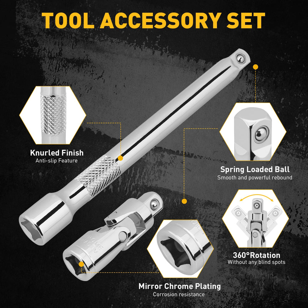 ELEAD 6-inch extension and universal joint detail for reaching tight engine spaces