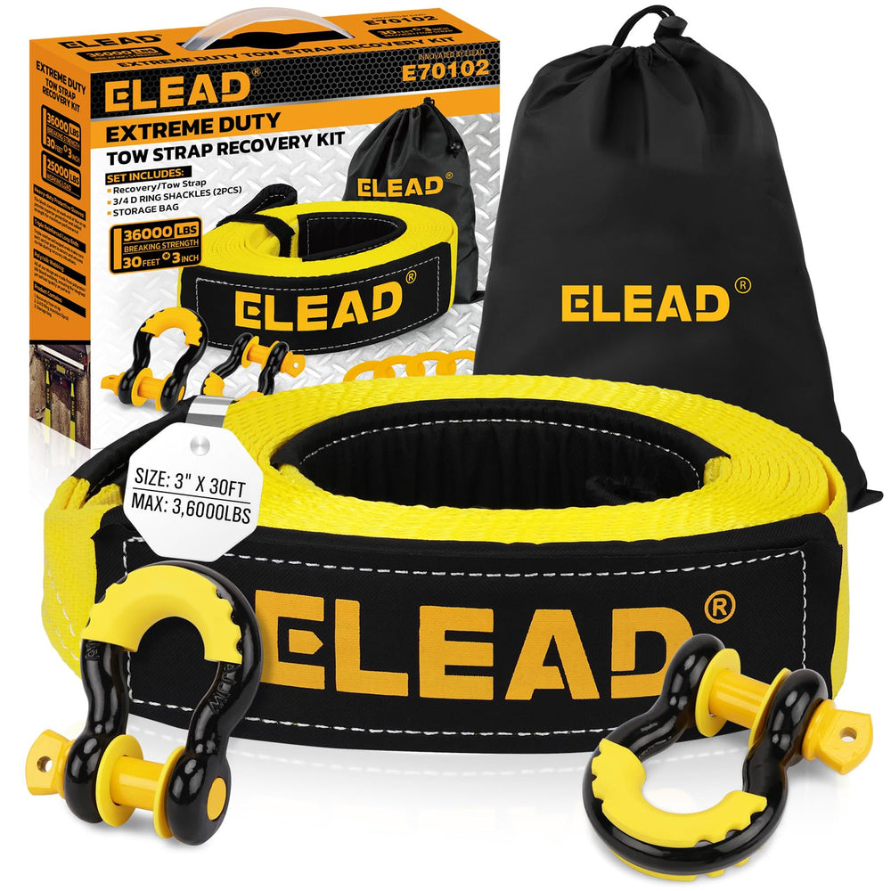ELEAD front packaging showing complete recovery kit and compact bag benefit