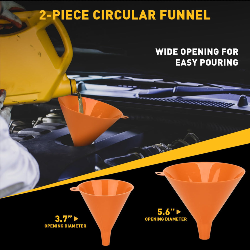 ELEAD funnel in use on car radiator offering spill-free refill advantage