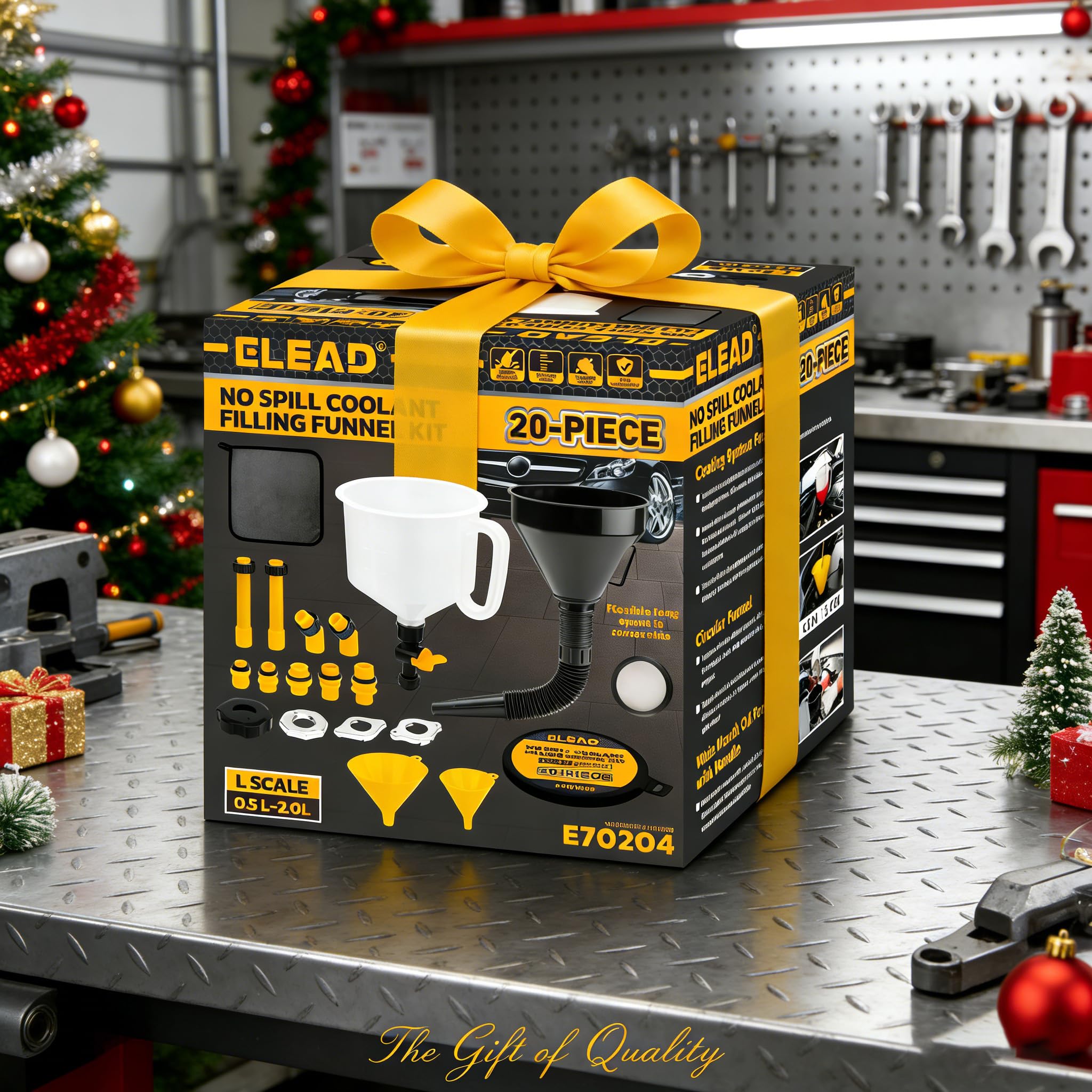 ELEAD lifestyle garage setup with kit enabling efficient coolant service