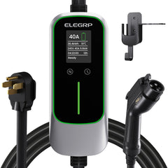 ELEGRP front view plugged in showing fast home charging benefit