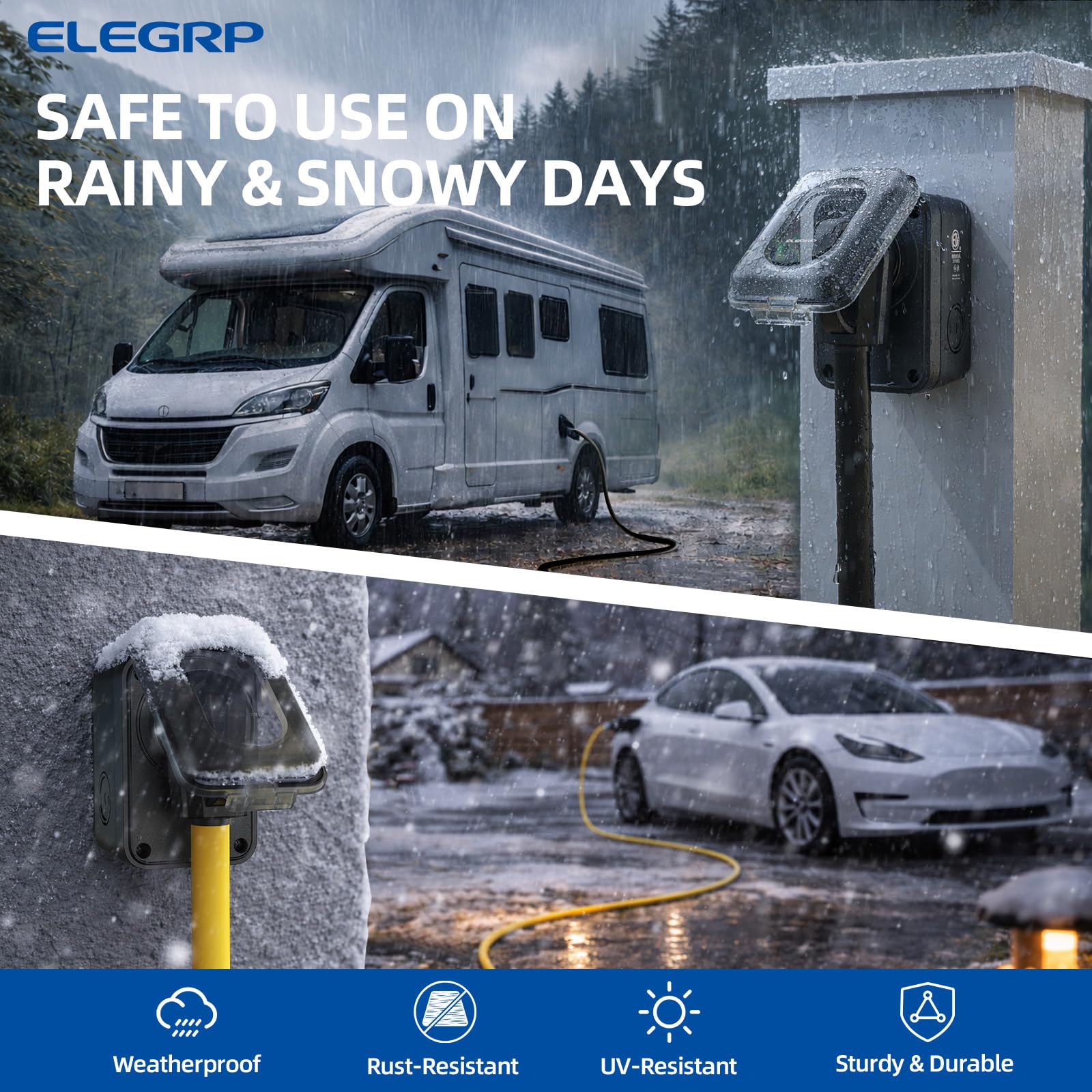 ELEGRP installed on campsite pedestal demonstrating convenient hookup benefit