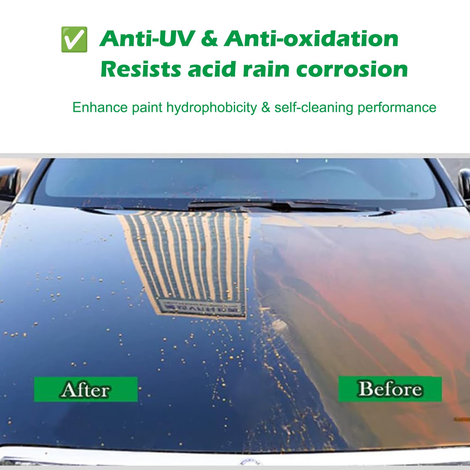 ELEpure treated surface beading water to show hydrophobic protection