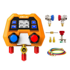 Elitech front view showing digital manifold and clarity for fast diagnostics