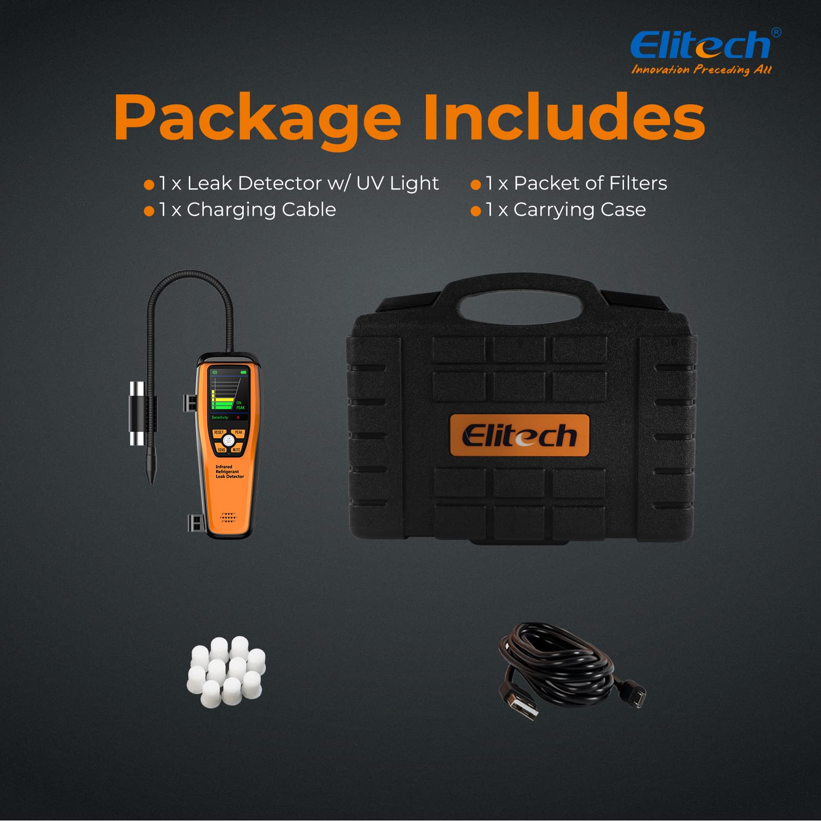 Elitech lifestyle image with technician and case emphasizing field readiness