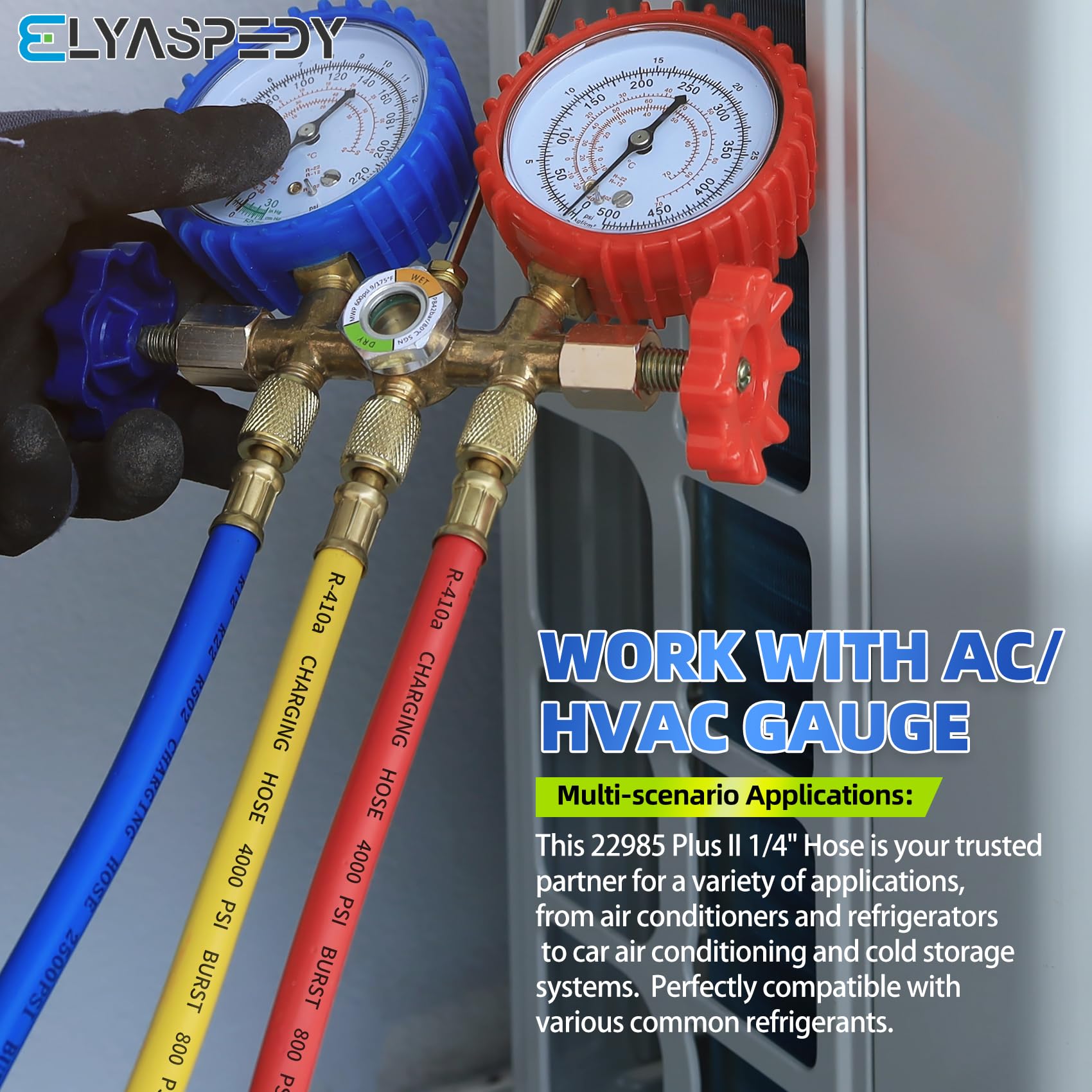 Elyaspedy hose set on a workbench illustrating professional tool readiness