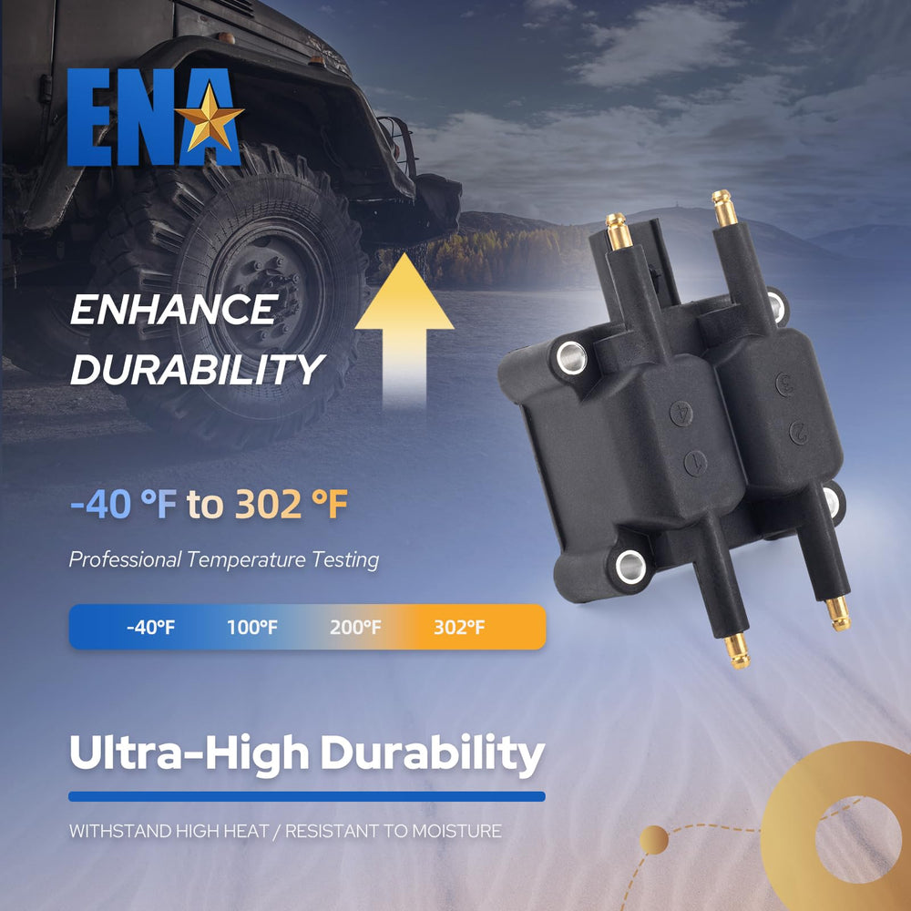 ENA coil pack installed in engine bay demonstrating straightforward swap benefit