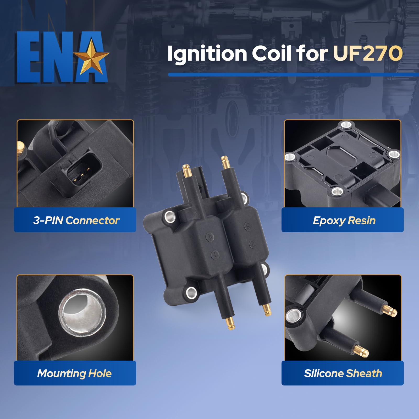 ENA label and part numbers clearly visible to confirm compatibility benefit