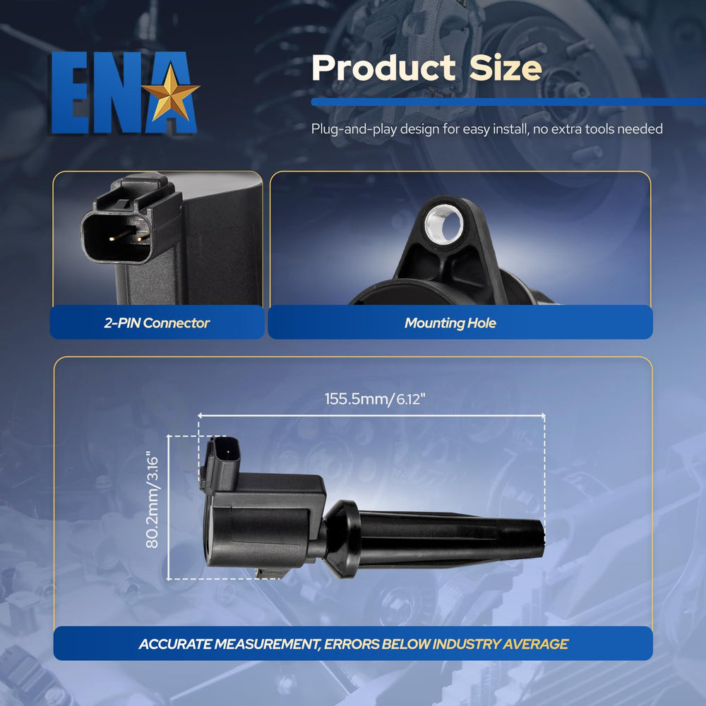 ENA set of four coil packs in packaging showing complete replacement kit
