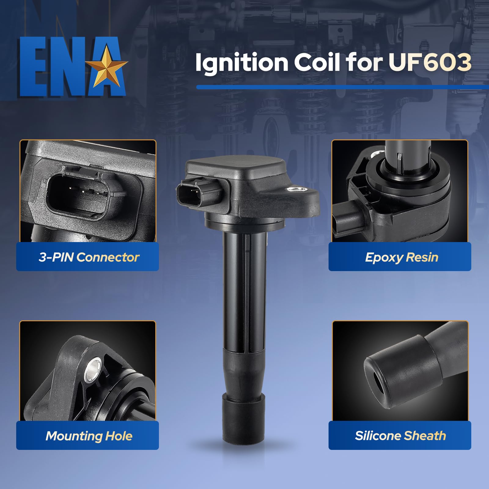 ENA coil set in retail packaging, complete six-piece kit protection