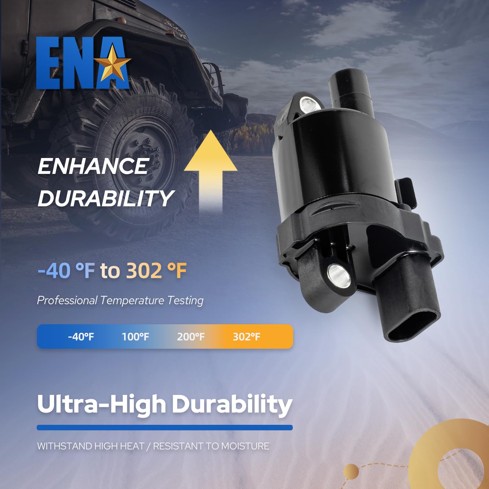 ENA coil size comparison with ruler showing exact dimensions for fit confirmation