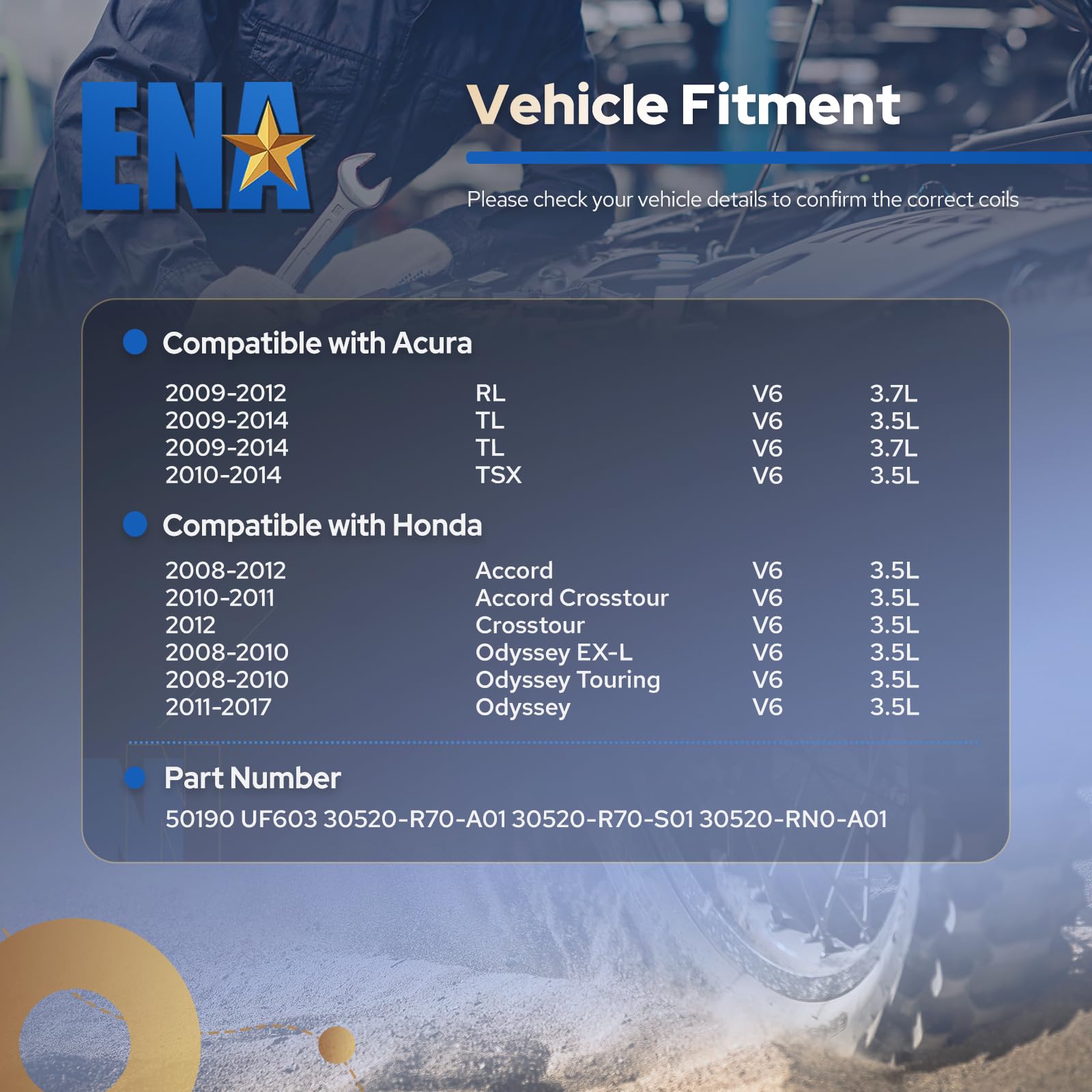 ENA coil mounted on valve cover in engine bay, simplifies replacement