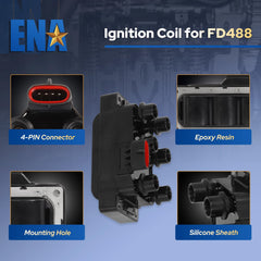 ENA coil pack side profile demonstrating durable construction for long service life