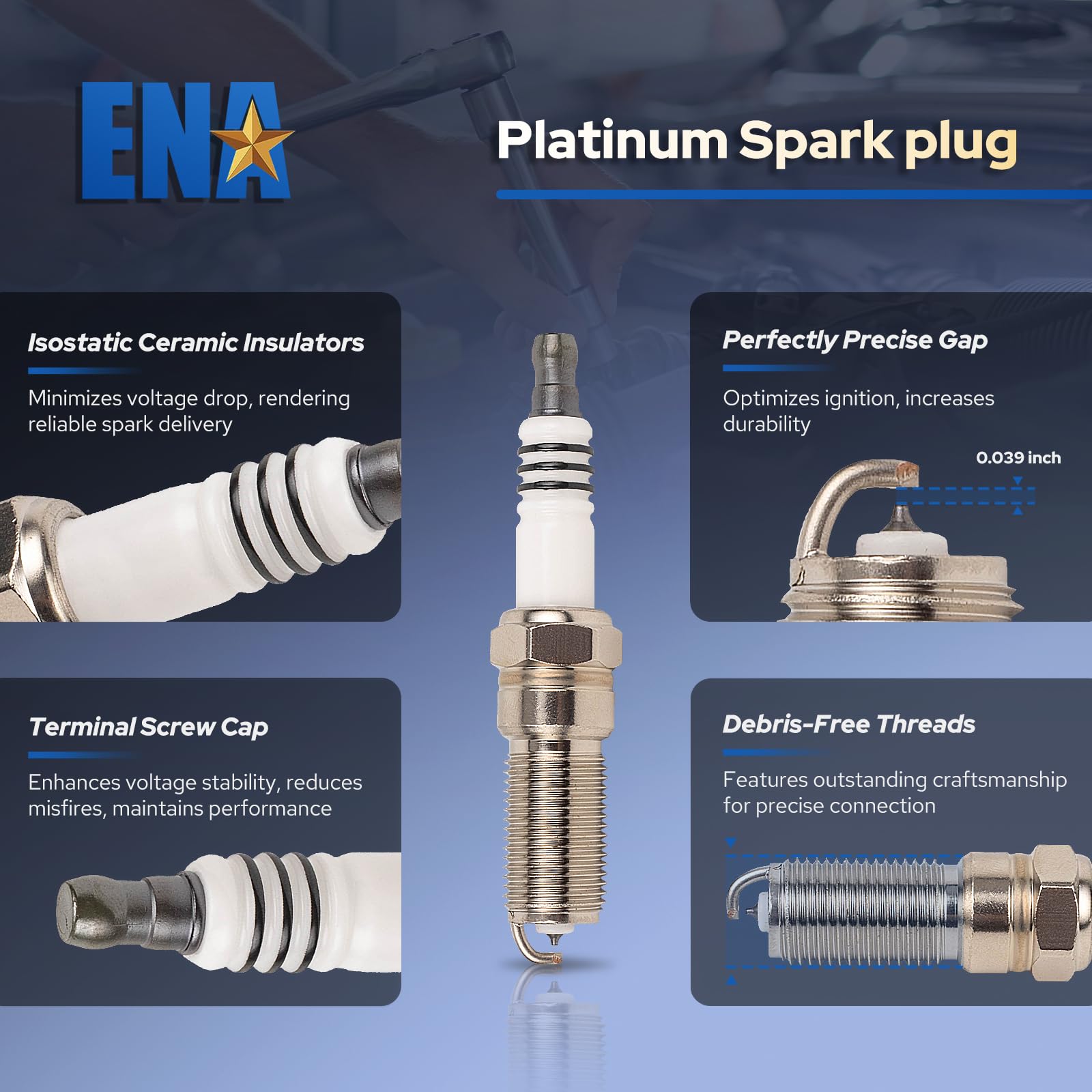 ENA coils and plugs installed in engine illustrating restored ignition reliability