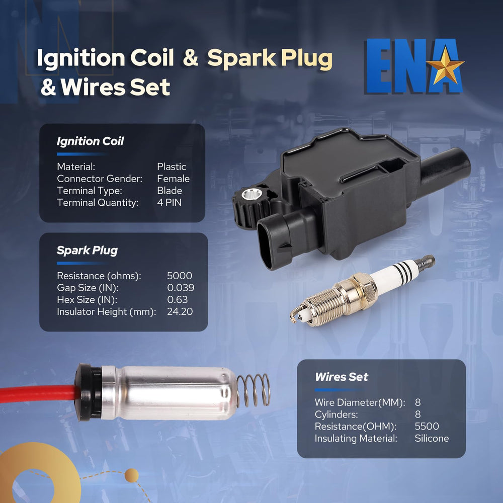 ENA coils and wires installed on engine showing direct replacement benefit