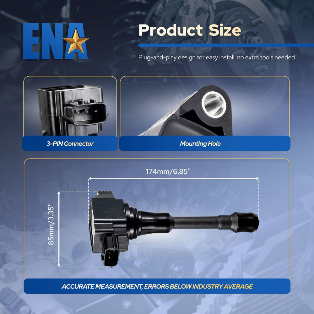 ENA product label and stamped part number for correct cross-reference assurance
