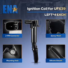 ENA ignition coil side labels showing part numbers for correct replacement benefit