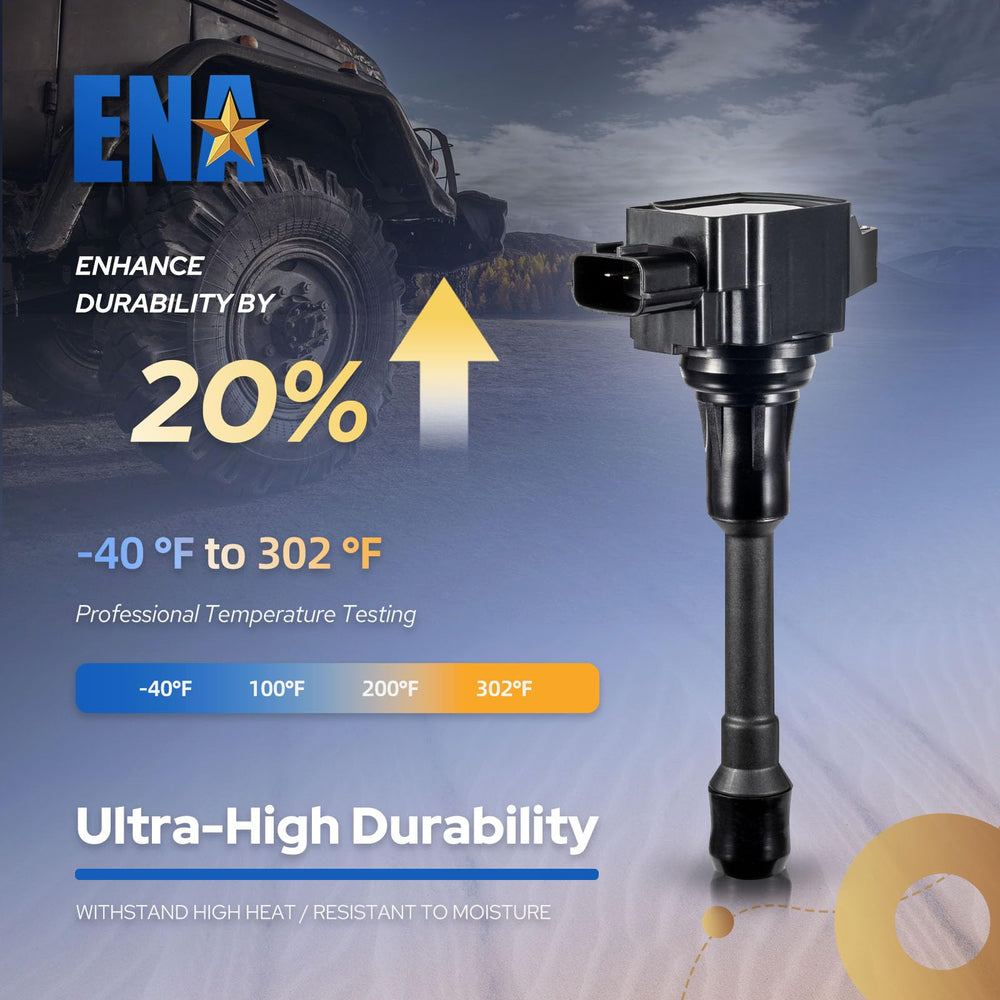 ENA view of spark plug boot end for secure spark transfer and heat resistance