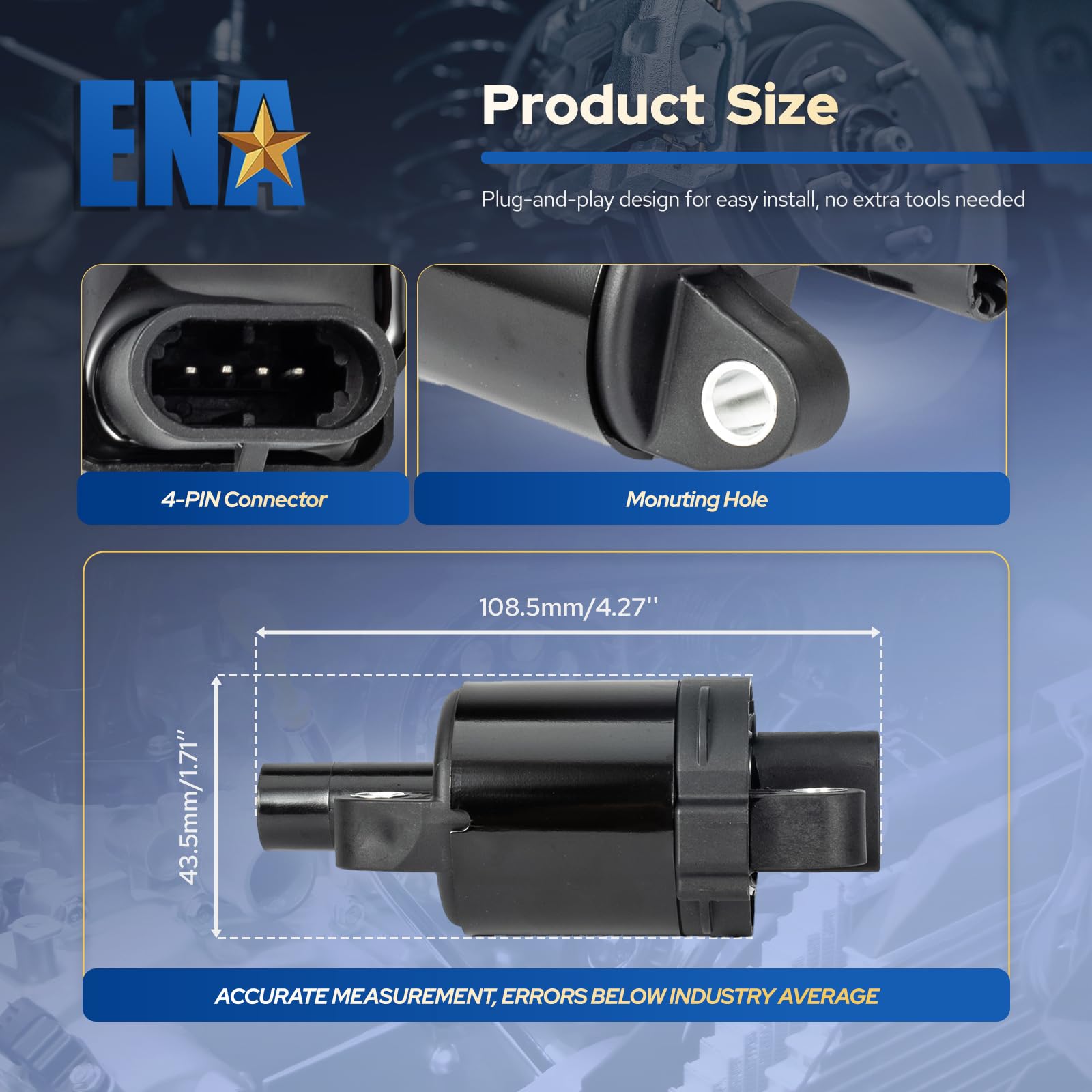 ENA coils under truck hood showing application on compatible Silverado engine