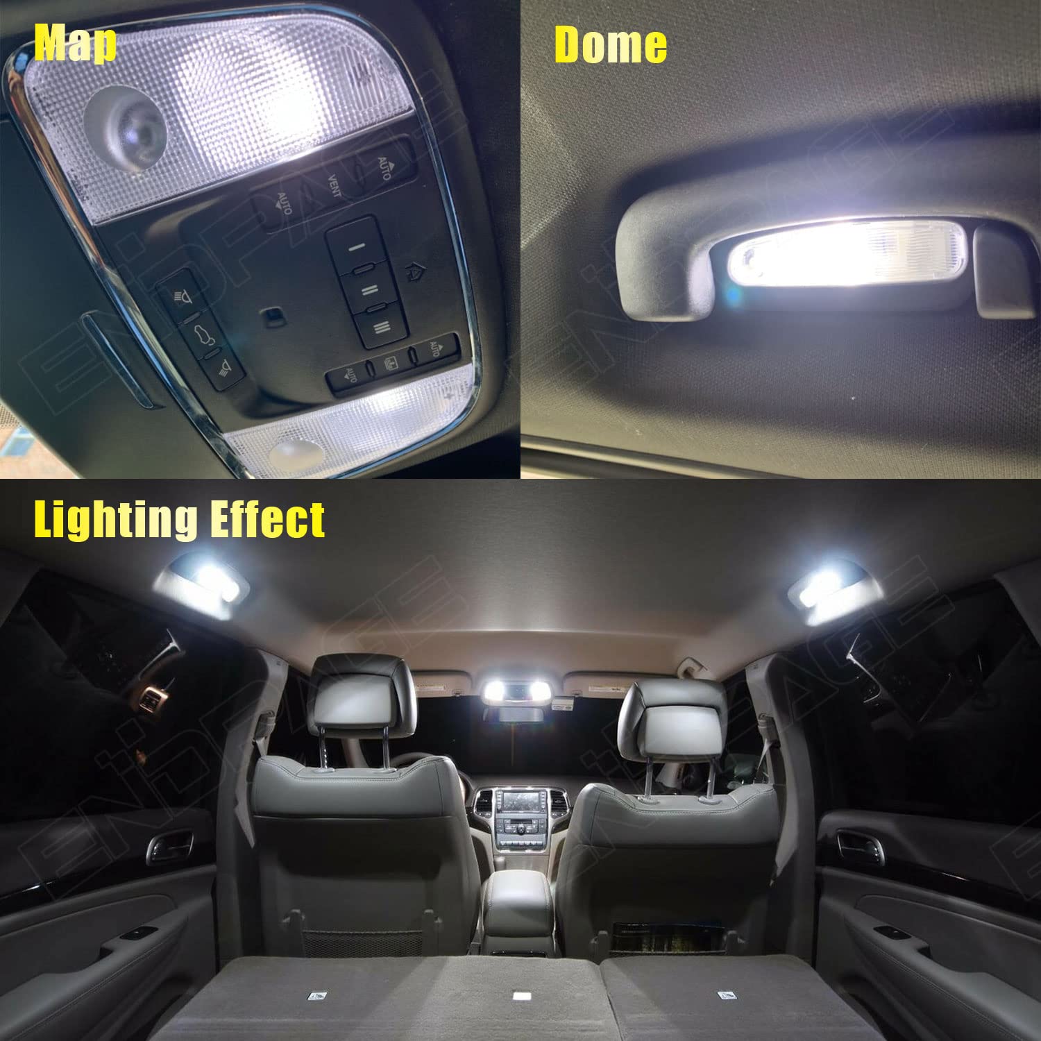 ENDPAGE glovebox and map lights illuminated showing improved cabin clarity