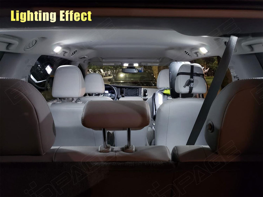 ENDPAGE installed dome light in Honda Odyssey showing clearer cabin illumination