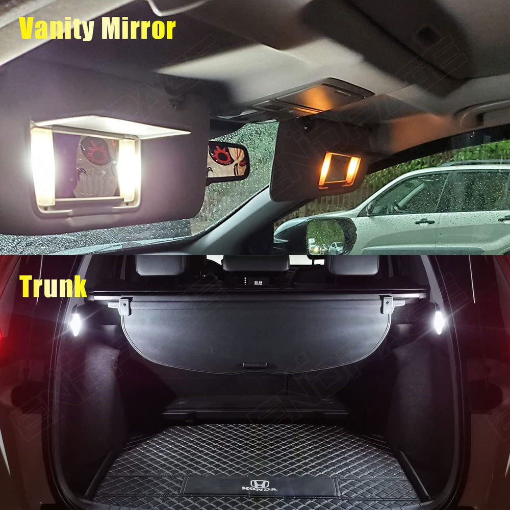 ENDPAGE license plate light illuminated at night enhancing rear visibility