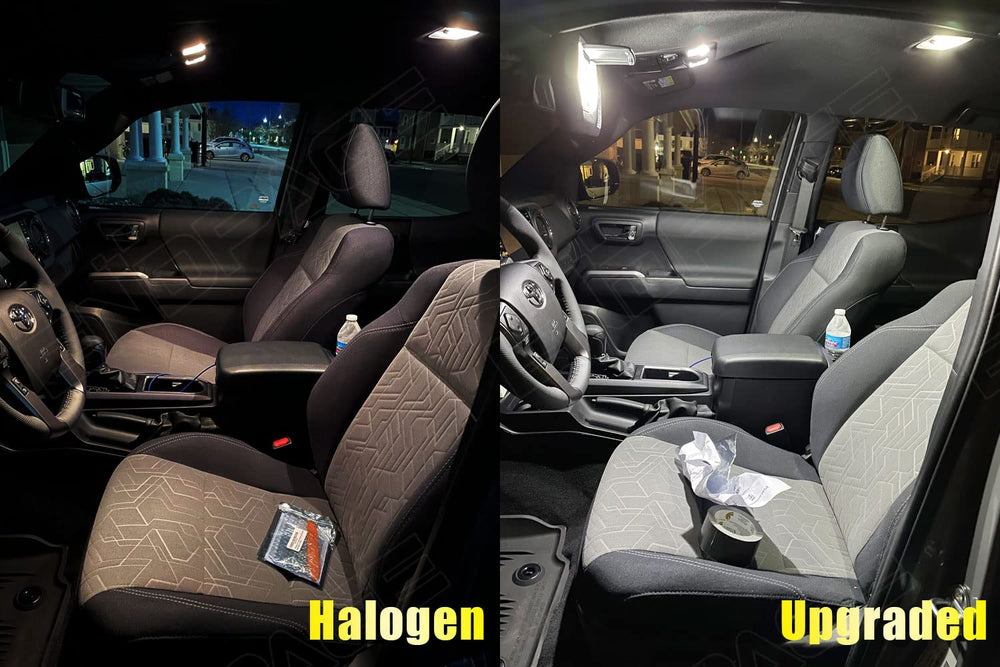 ENDPAGE license plate light installed on Charger brightening rear visibility
