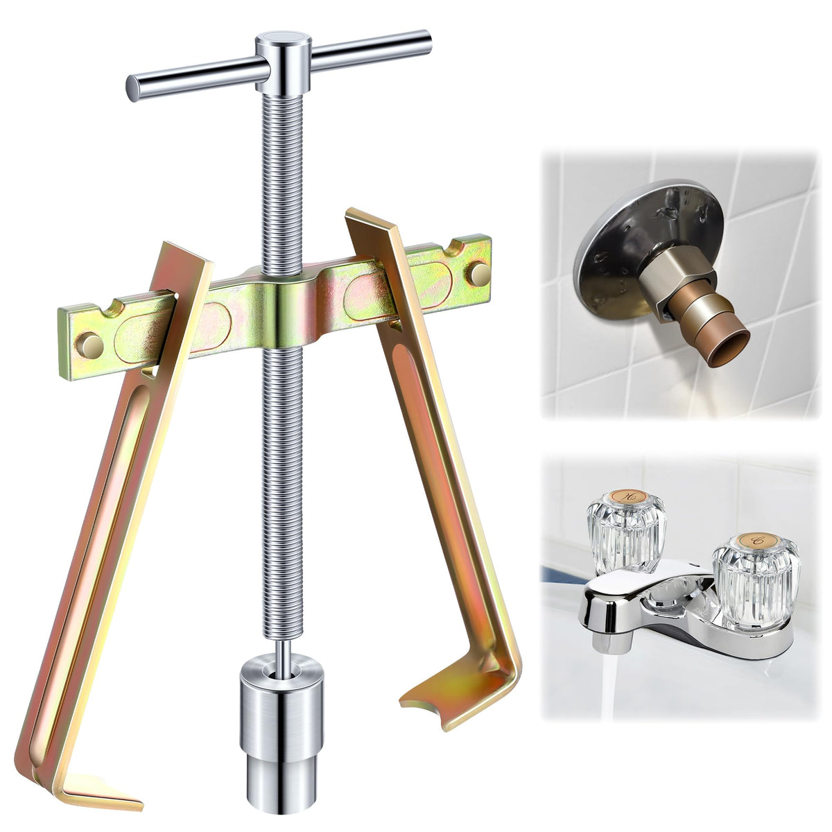 Enhon tool front view showing T-shaped puller and durable design benefit