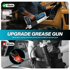 Enkreefi flexible 39.4-inch hose with LED light reaching narrow grease points effectively
