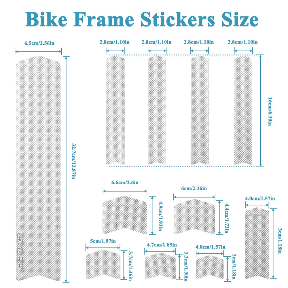 ENLEE full 11-piece layout beside measuring tape showing coverage