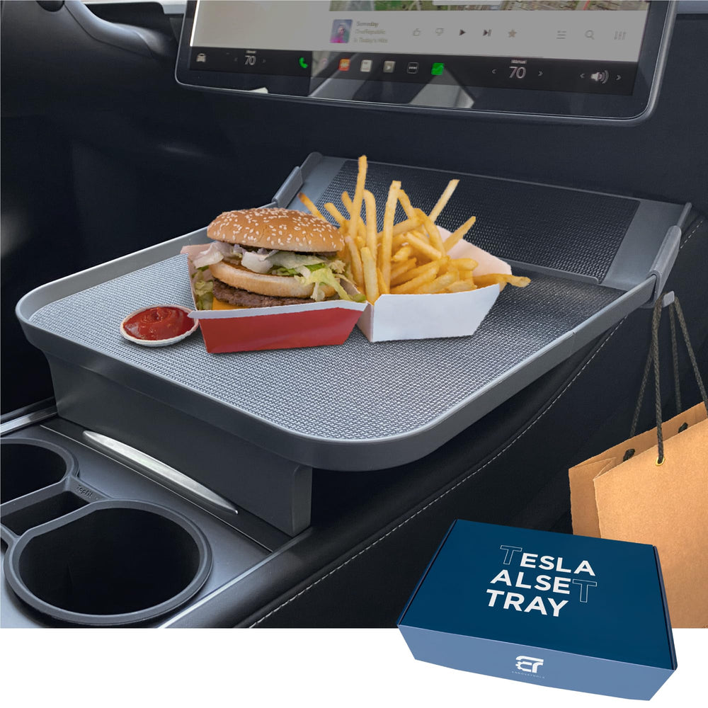 Ennovatools Alset Tray front view showing stable eating surface and neat storage benefit