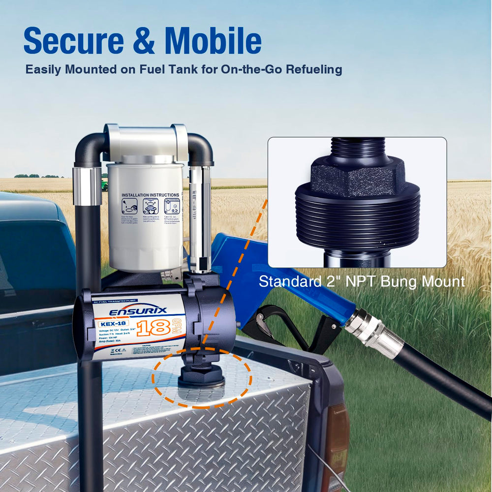 Ensurix pump next to a hand for scale demonstrating compact portability