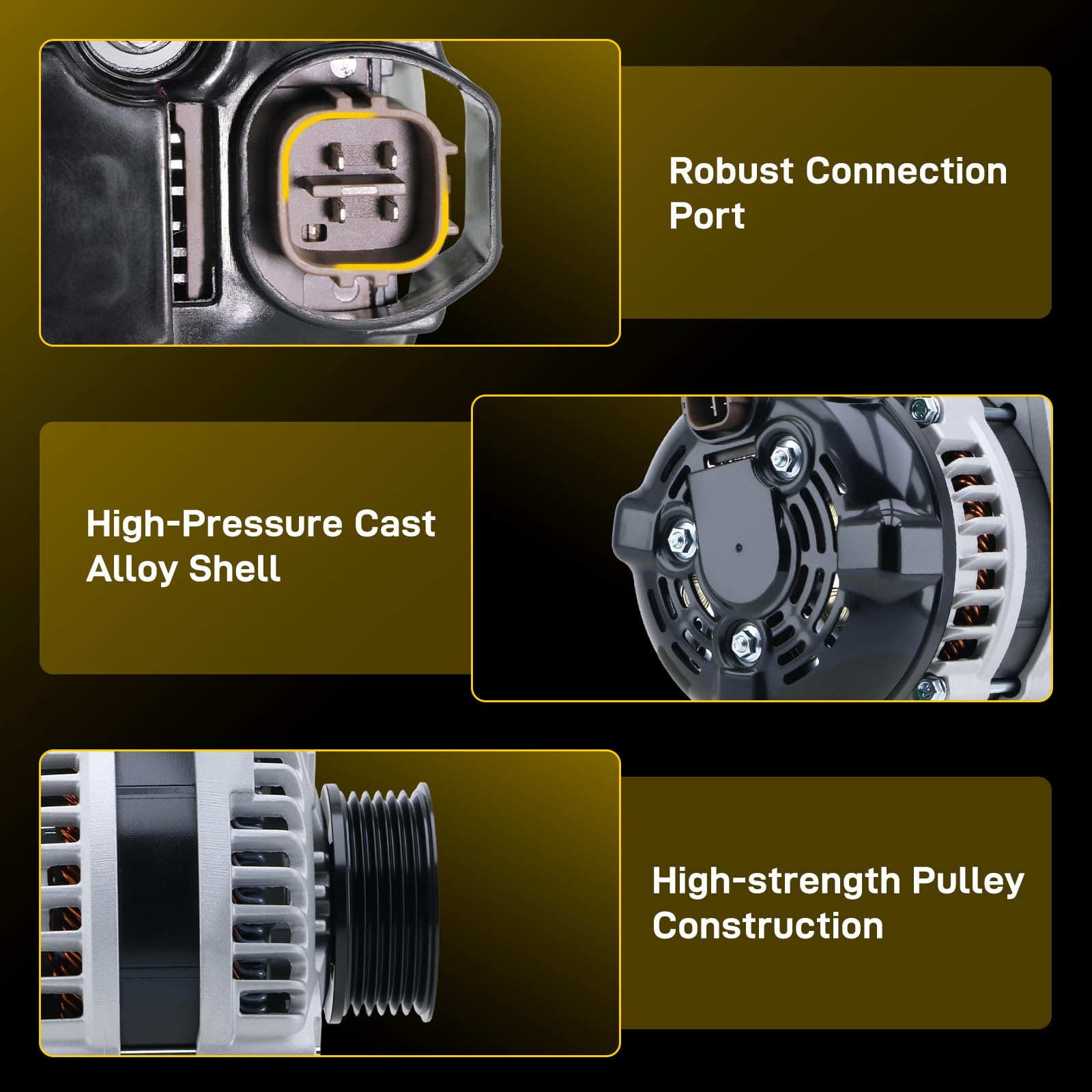 EnTurbo alternator beside old unit showing size match for quick swap