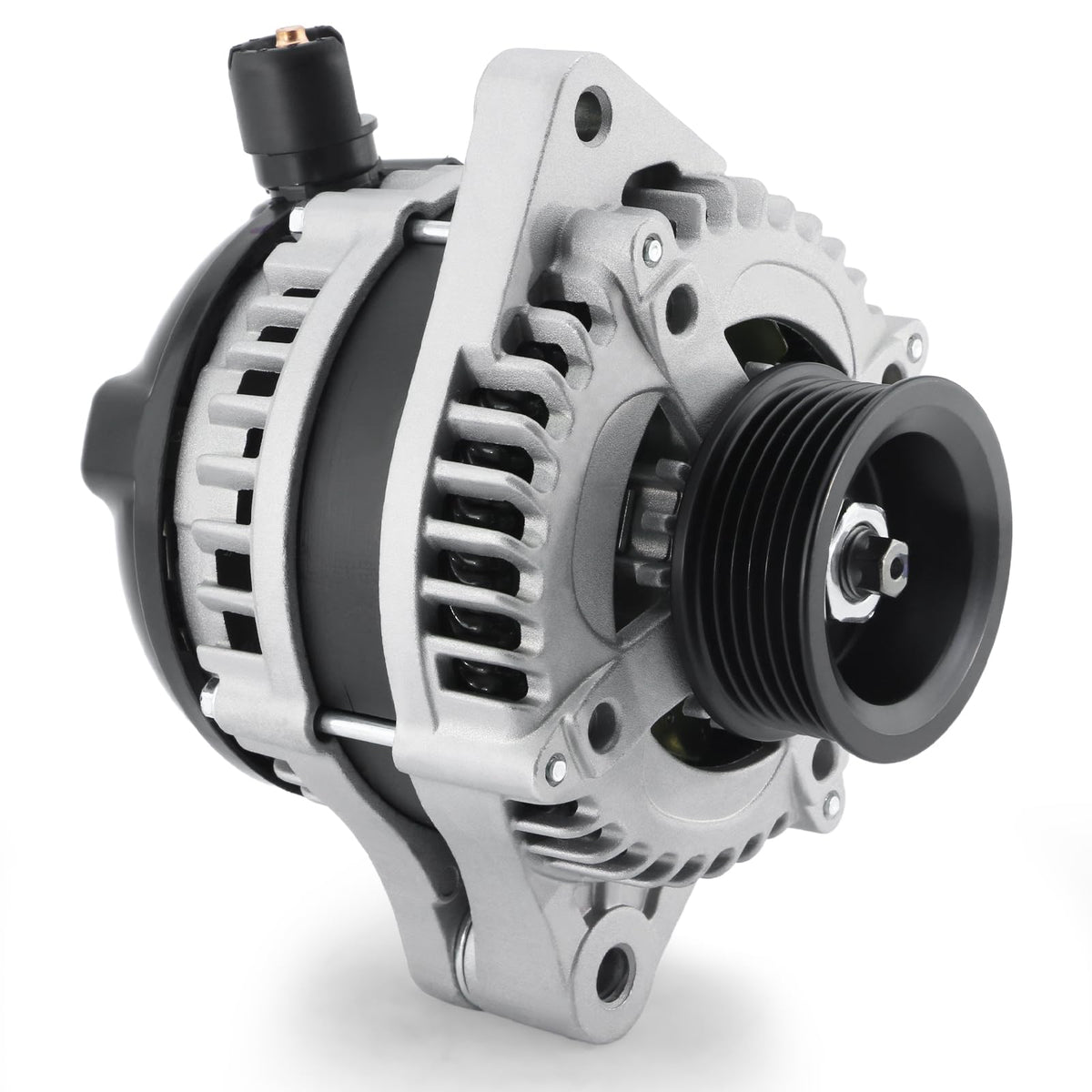 EnTurbo alternator front view showing mounting points and fit benefit