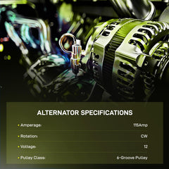 EnTurbo alternator installed in engine bay illustrating direct-fit compatibility benefit