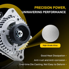 EnTurbo alternator pulley close-up highlighting smooth bearing performance