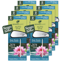 Enviroscent front packaging showing Spring Water & Lotus scent and benefits