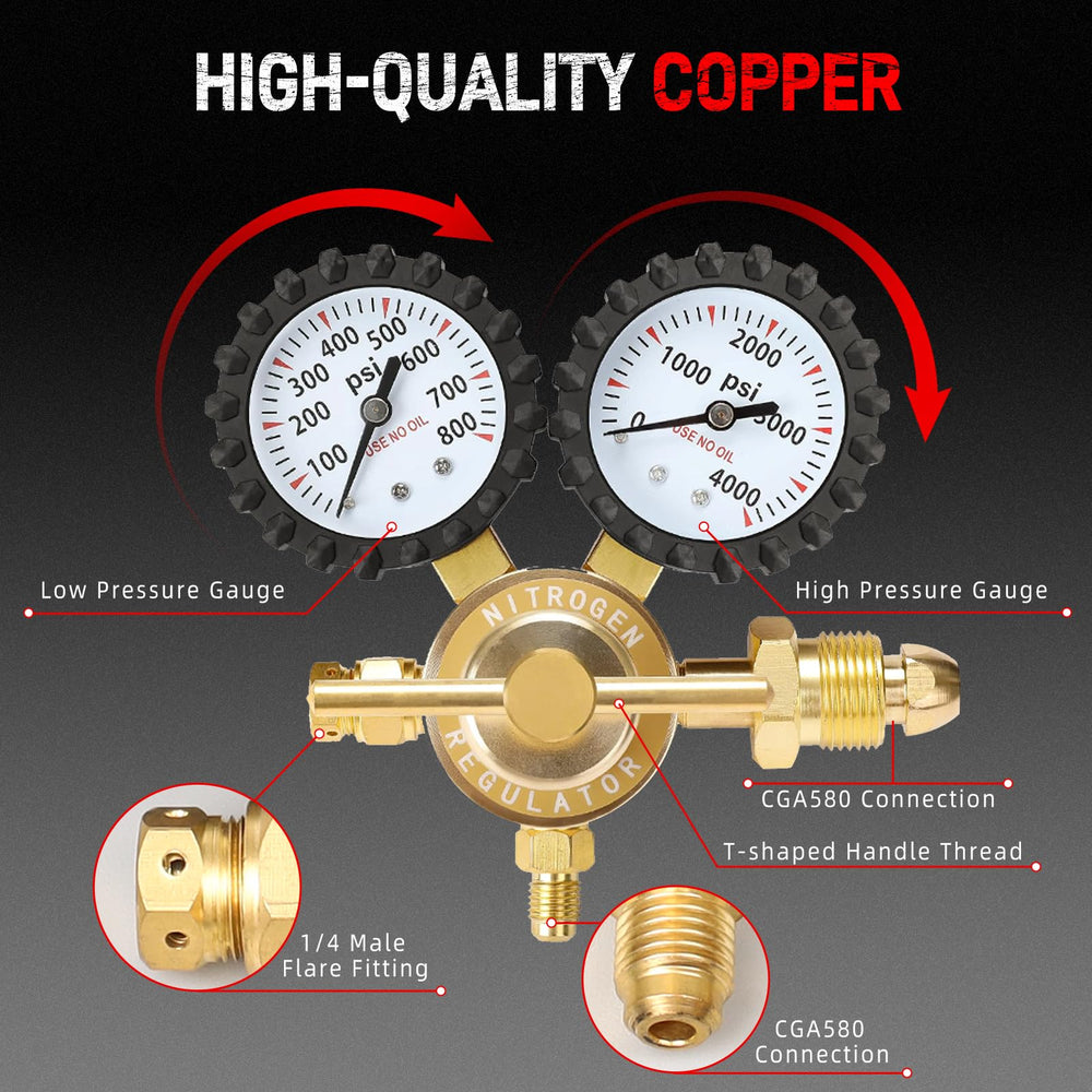 ENYSAON T-handle regulator detail offering precise pressure control