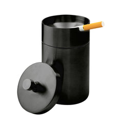 EOCICI front view black ashtray shows compact, odor-reducing design